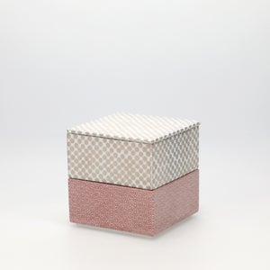 重箱 小＋蓋 2段セット 銀 / 赤絵 0277