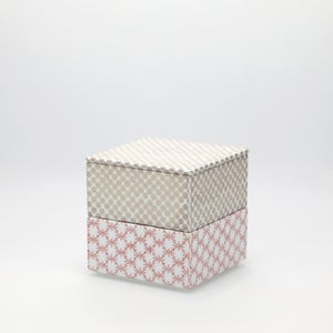 重箱 小＋蓋 2段セット 銀 / 赤絵 0057