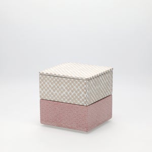 重箱 小＋蓋 2段セット 銀 / 赤絵 0060