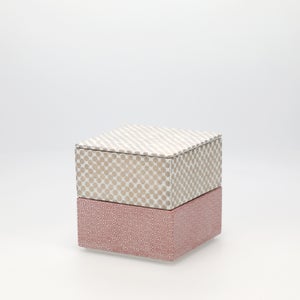 重箱 小＋蓋 2段セット 銀 / 赤絵 0274