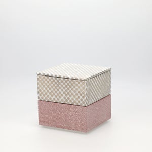 重箱 小＋蓋 2段セット 銀 / 赤絵 0275