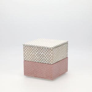 重箱 小＋蓋 2段セット 銀 / 赤絵 0276