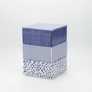 重箱 小＋蓋 3段セット 呉須 / 呉須 / 呉須 0003