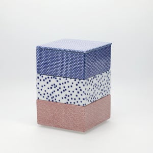 重箱 小＋蓋 3段セット 呉須 / 呉須 / 赤絵 0005