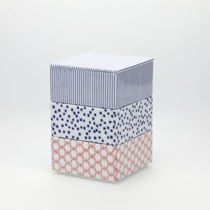 重箱 小＋蓋 3段セット 呉須 / 呉須 / 赤絵 0009