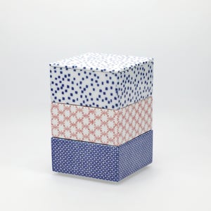 重箱 小＋蓋 3段セット 呉須 / 呉須 / 赤絵 0013