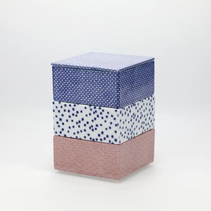 重箱 小＋蓋 3段セット 呉須 / 呉須 / 赤絵 0005