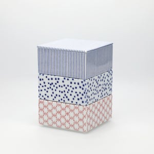 重箱 小＋蓋 3段セット 呉須 / 呉須 / 赤絵 0009