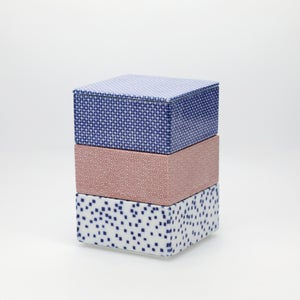 重箱 小＋蓋 3段セット 呉須 / 呉須 / 赤絵 0019