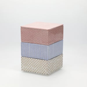 重箱 小＋蓋 3段セット 赤絵 / 呉須 / 銀 0047