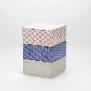 重箱 小＋蓋 3段セット 赤絵 / 呉須 / 銀 0045