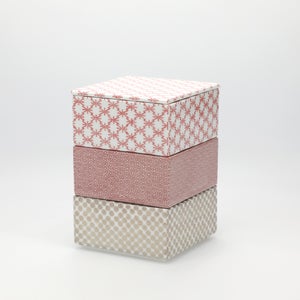 重箱 小＋蓋 3段セット 赤絵 / 赤絵 / 銀 0037