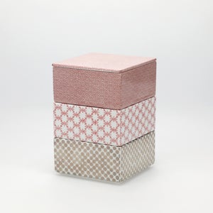 重箱 小＋蓋 3段セット 赤絵 / 赤絵 / 銀 0039