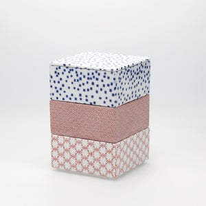 重箱 小＋蓋 3段セット 呉須 / 赤絵 / 赤絵 0021