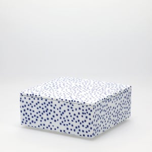 重箱 中＋蓋セット 四角ちらし/呉須 0001