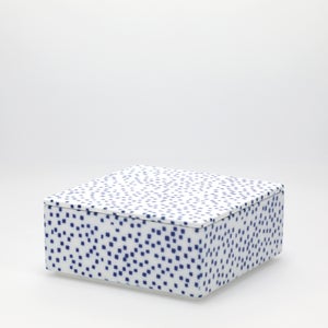 重箱 中＋蓋セット 四角ちらし/呉須 0002