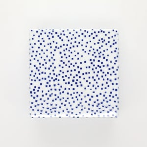 重箱 中＋蓋セット 四角ちらし/呉須 0001