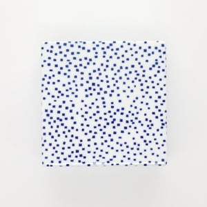 重箱 中＋蓋セット 四角ちらし/呉須 0002