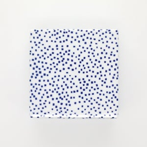 重箱 中＋蓋セット 四角ちらし/呉須 0004