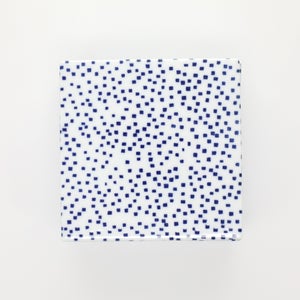 重箱 中＋蓋セット 四角ちらし/呉須 0005