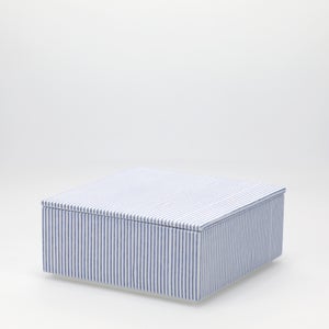 重箱 中＋蓋セット 縞/呉須 0004