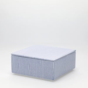 重箱 中＋蓋セット 縞/呉須 0005