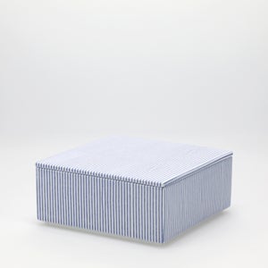 重箱 中＋蓋セット 縞/呉須 0002