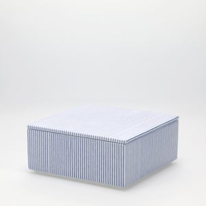 重箱 中＋蓋セット 縞/呉須 0003