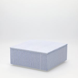 重箱 中＋蓋セット 縞/呉須 0004