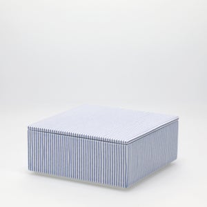 重箱 中＋蓋セット 縞/呉須 0005