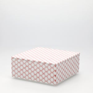 重箱 中＋蓋セット 角松皮菱/赤絵 0002