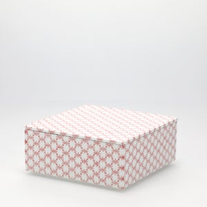 重箱 中＋蓋セット 角松皮菱/赤絵 0004