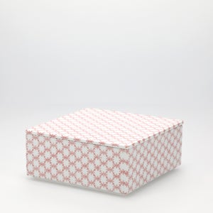 重箱 中＋蓋セット 角松皮菱/赤絵 0005