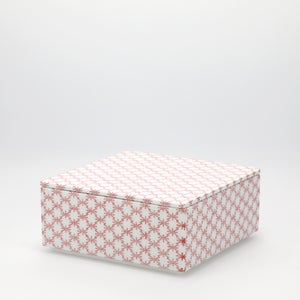 重箱 中＋蓋セット 角松皮菱/赤絵 0003