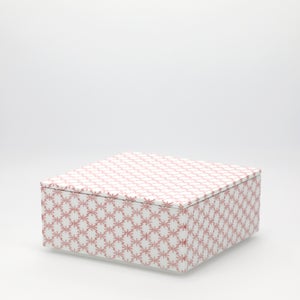 重箱 中＋蓋セット 角松皮菱/赤絵 0004