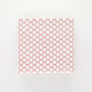 重箱 中＋蓋セット 角松皮菱/赤絵 0002