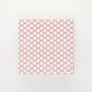 重箱 中＋蓋セット 角松皮菱/赤絵 0003