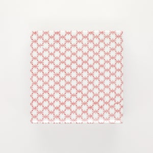 重箱 中＋蓋セット 角松皮菱/赤絵 0005