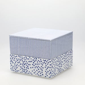 重箱 中＋蓋 2段セット 呉須 / 呉須 0043
