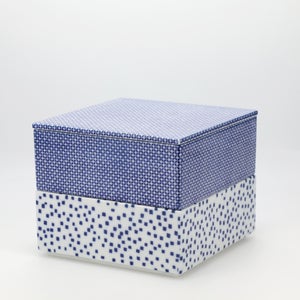 重箱 中＋蓋 2段セット 呉須 / 呉須 0056