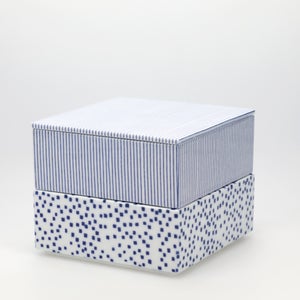 重箱 中＋蓋 2段セット 呉須 / 呉須 0043
