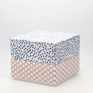 重箱 中＋蓋 2段セット 呉須 / 赤絵 0124