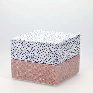 重箱 中＋蓋 2段セット 呉須 / 赤絵 0130