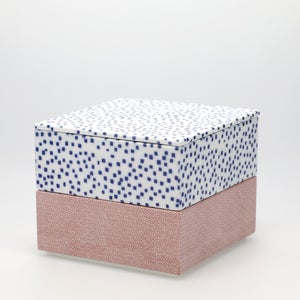 重箱 中＋蓋 2段セット 呉須 / 赤絵 0134