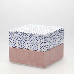 重箱 中＋蓋 2段セット 呉須 / 赤絵 0135