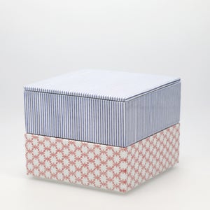 重箱 中＋蓋 2段セット 呉須 / 赤絵 0140