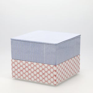 重箱 中＋蓋 2段セット 呉須 / 赤絵 0142