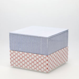 重箱 中＋蓋 2段セット 呉須 / 赤絵 0144