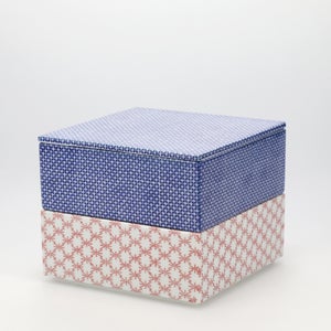 重箱 中＋蓋 2段セット 呉須 / 赤絵 0158