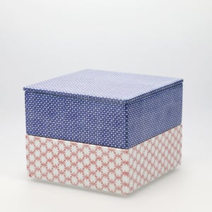 重箱 中＋蓋 2段セット 呉須 / 赤絵 0159